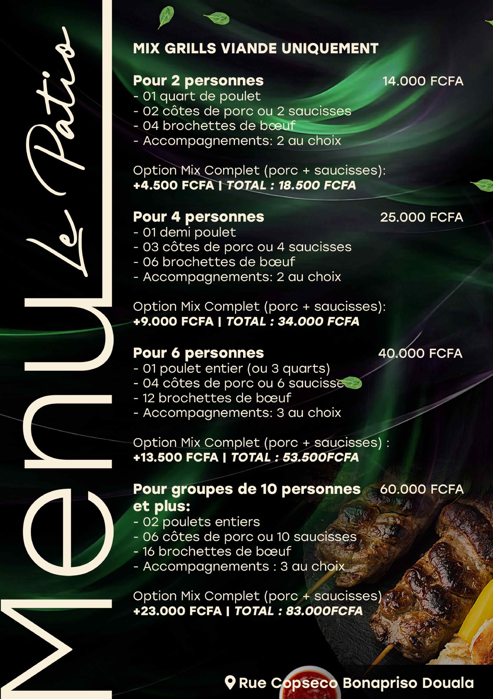 Menu Nourriture 3