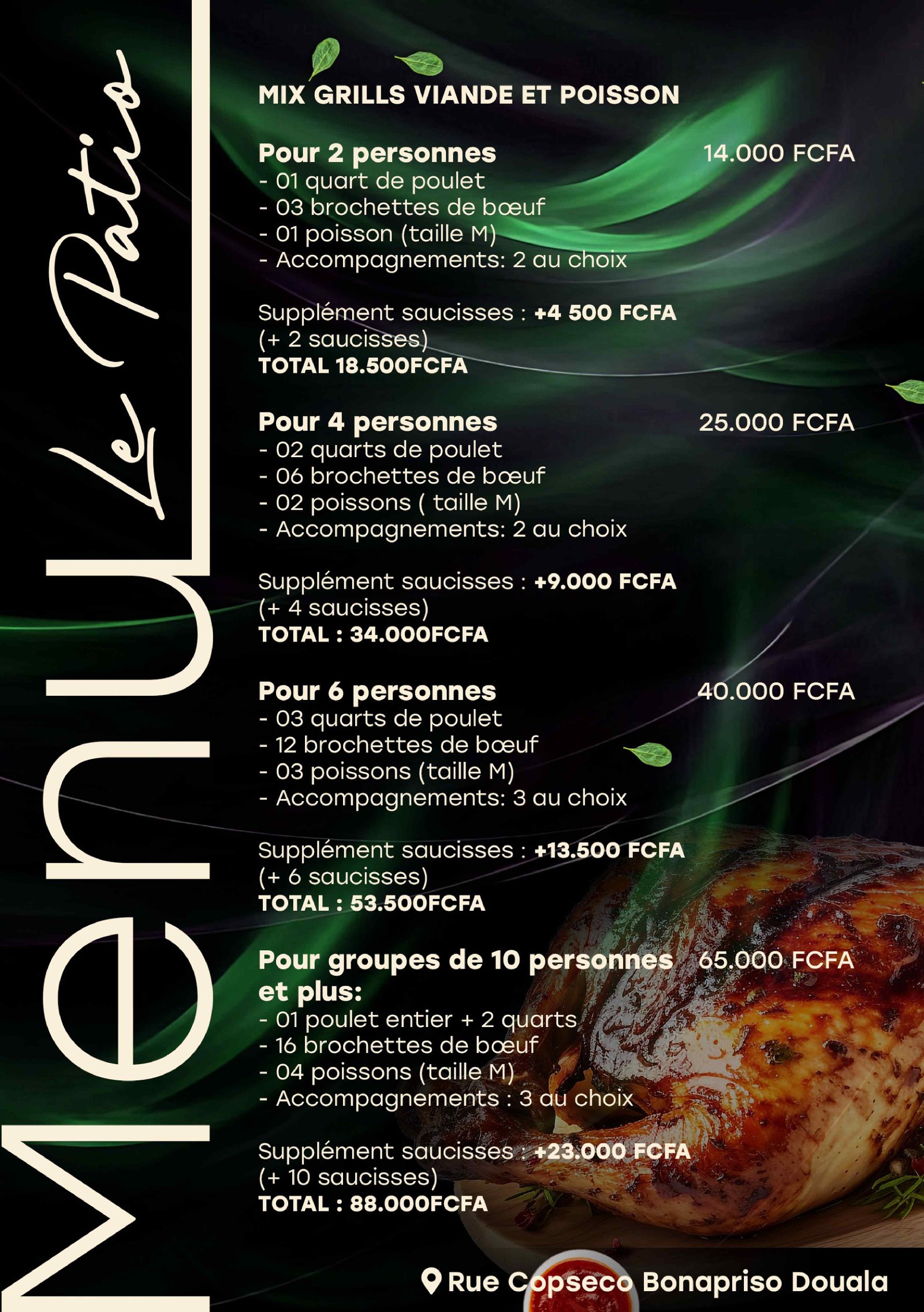 Menu Nourriture 4