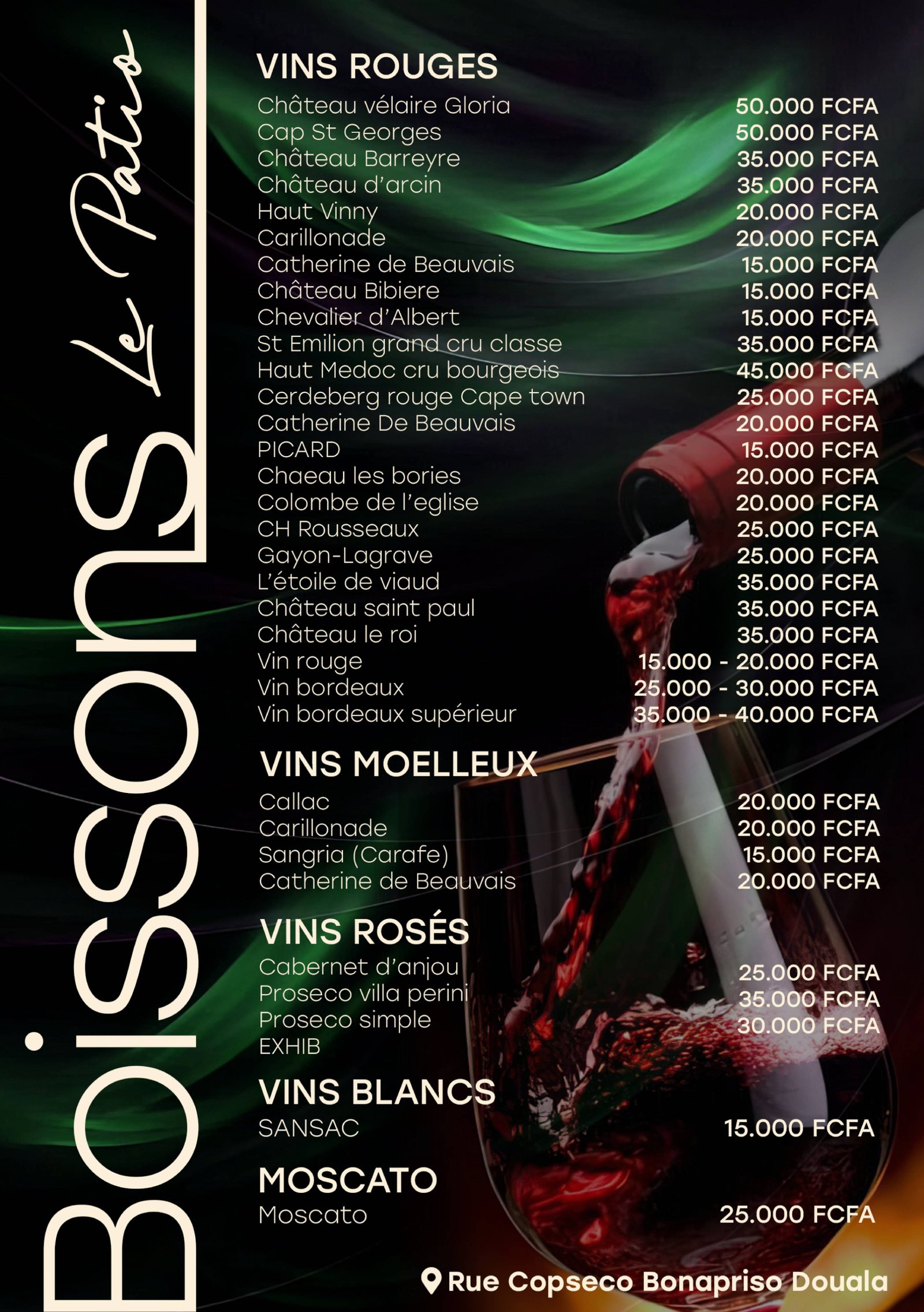 Menu Boissons 3