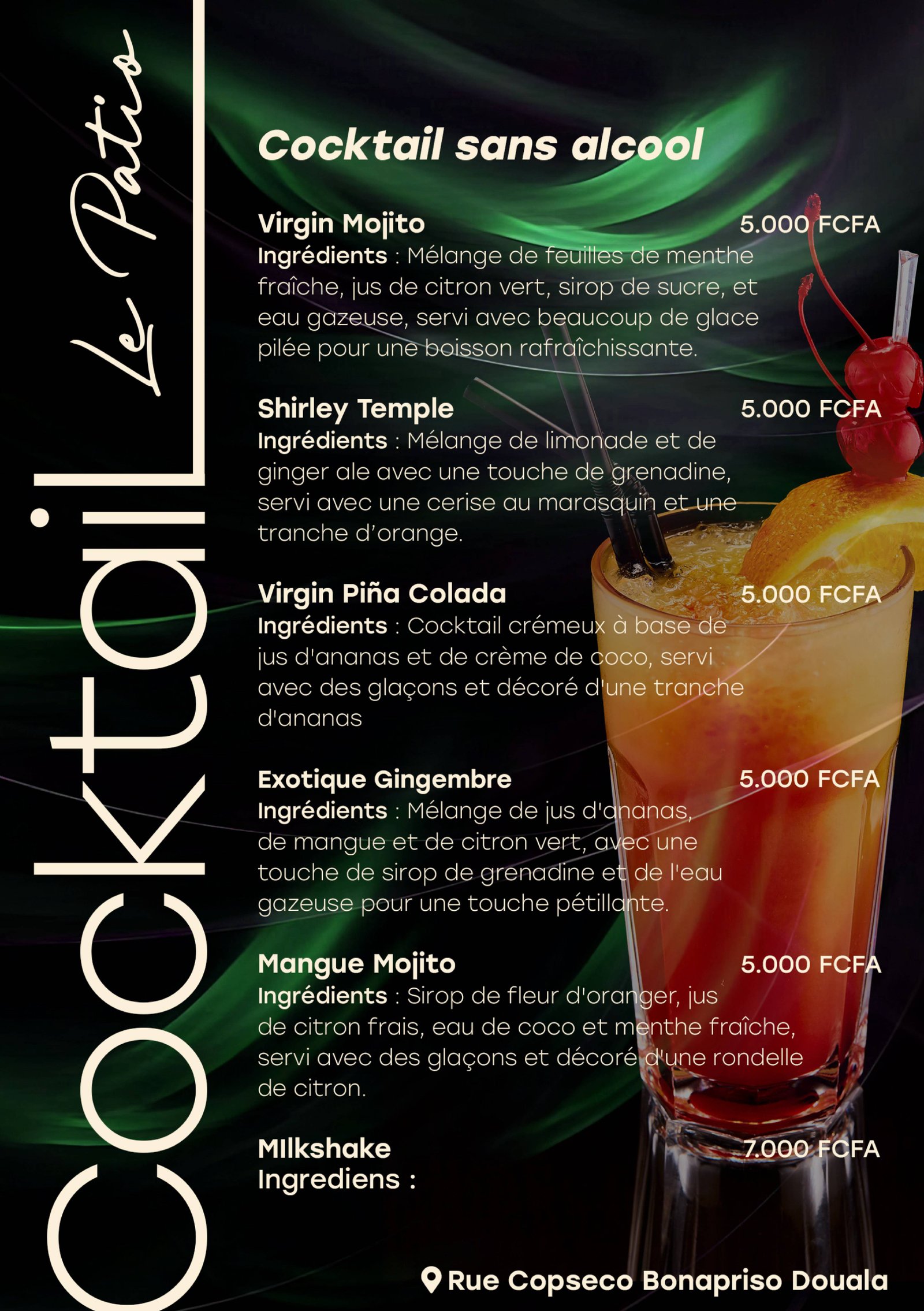 Menu Boissons 8
