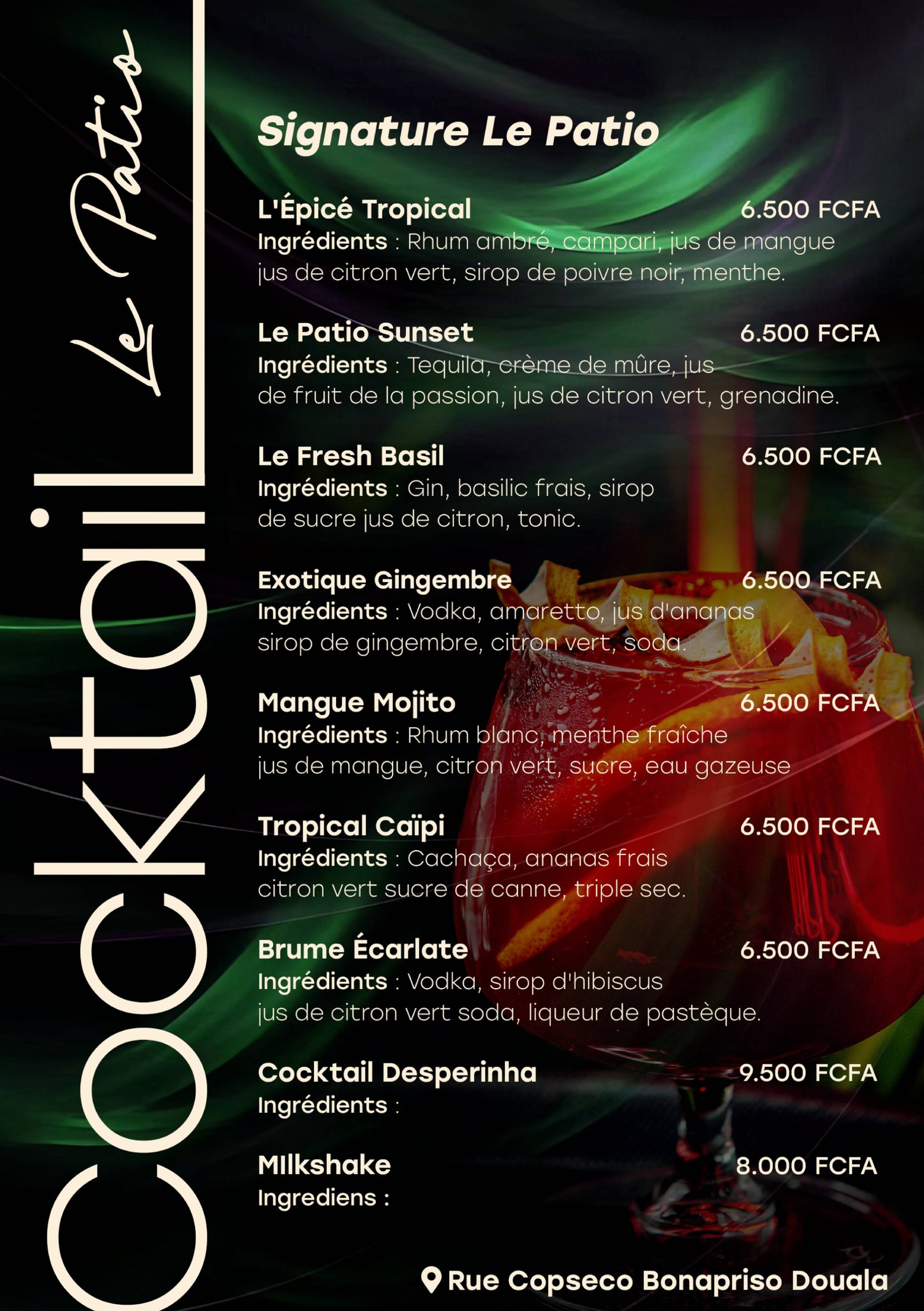 Menu Boissons 9